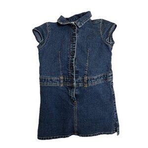 Tommy Hilfiger Girls Denim Dress Size 3 Vintage Embroidered